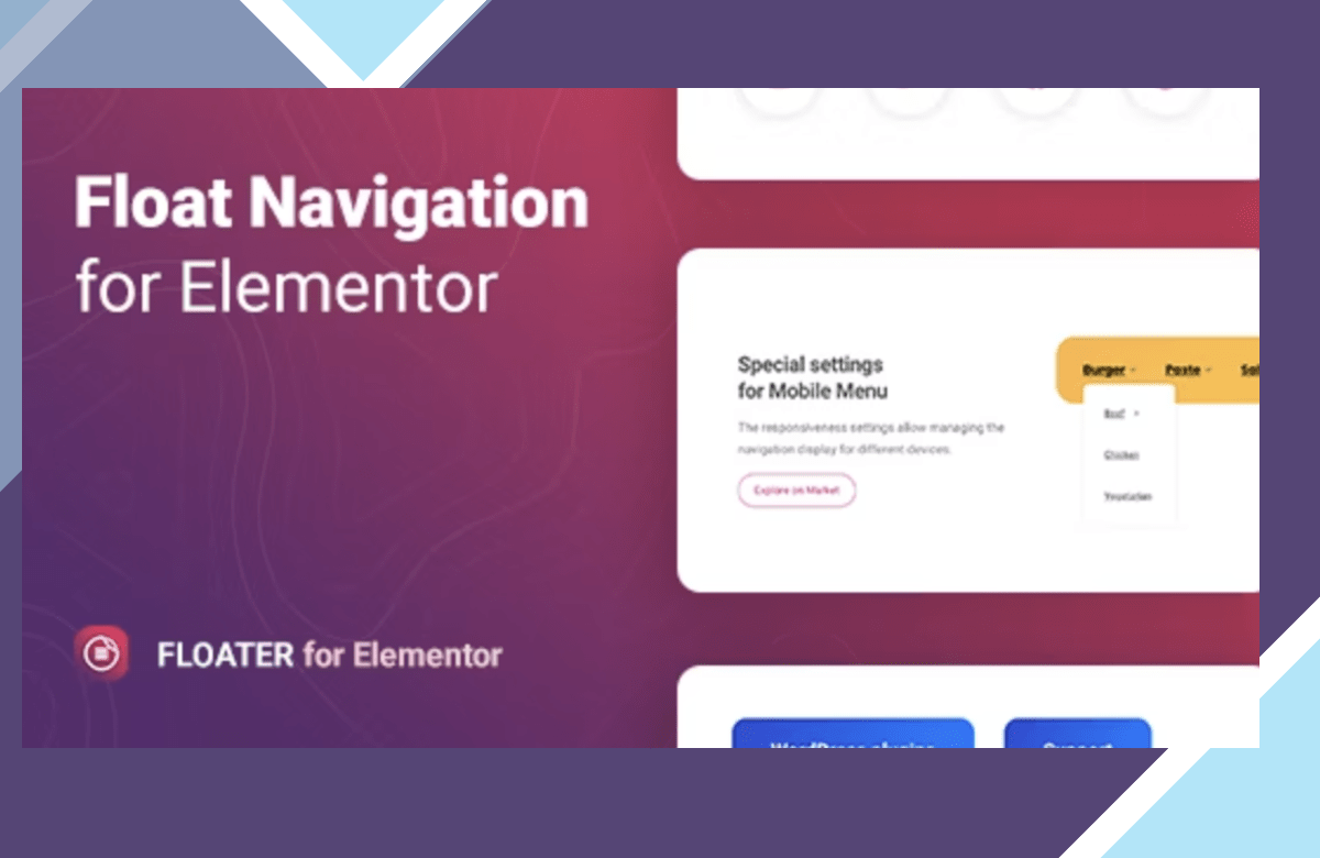 Floater – Sticky Navigation Menu for Elementor screenshot
