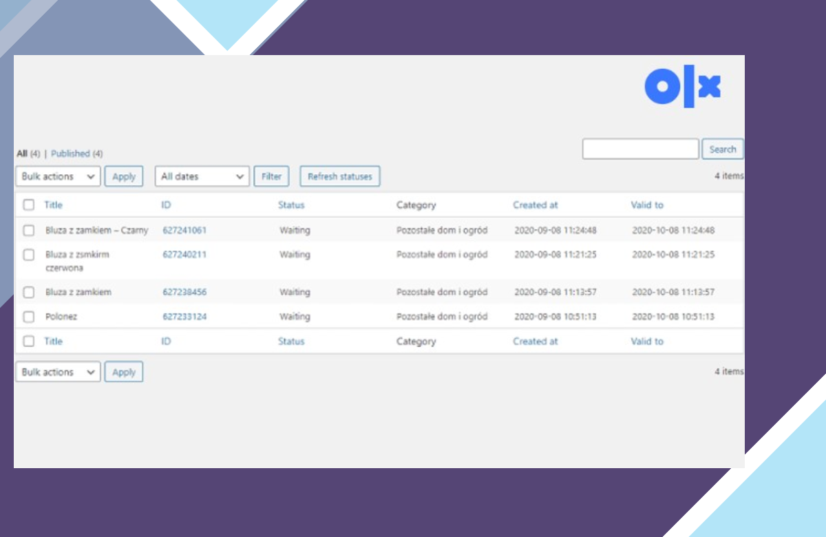 OLX WooCommerce screenshot