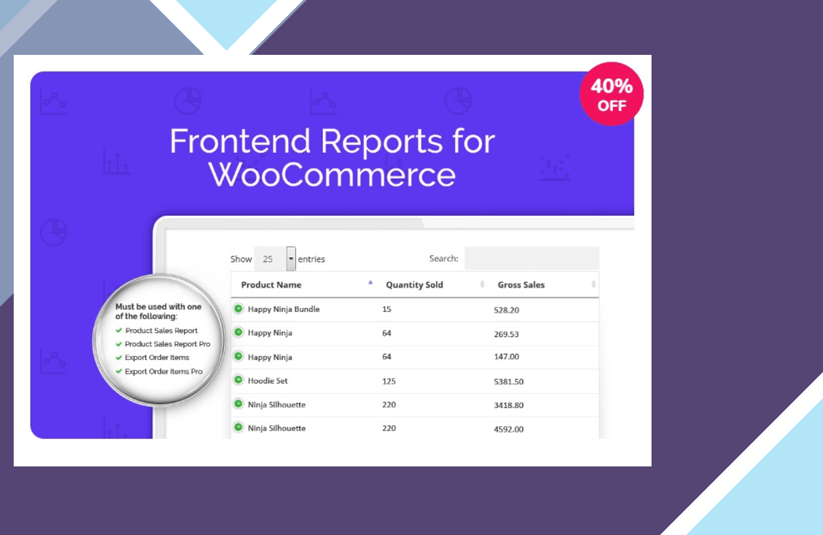 Frontend Reports for WooCommerce screenshot