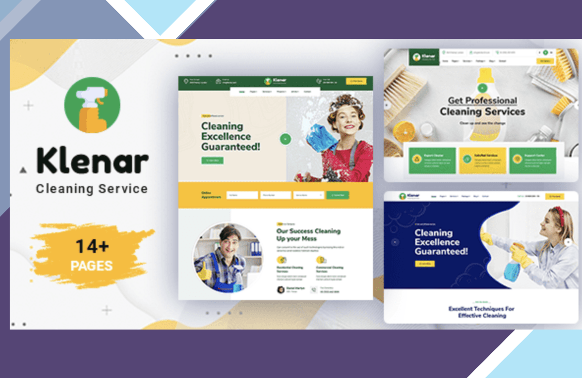 Klenar – Cleaning Services WordPress Theme + RTL screenshot
