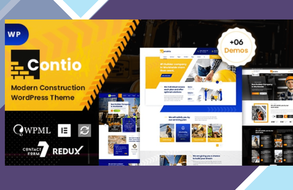 Contio – Construction WordPress Theme screenshot