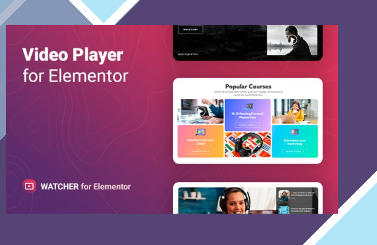 Watcher – Flexible Video Player for Elementor screenshot