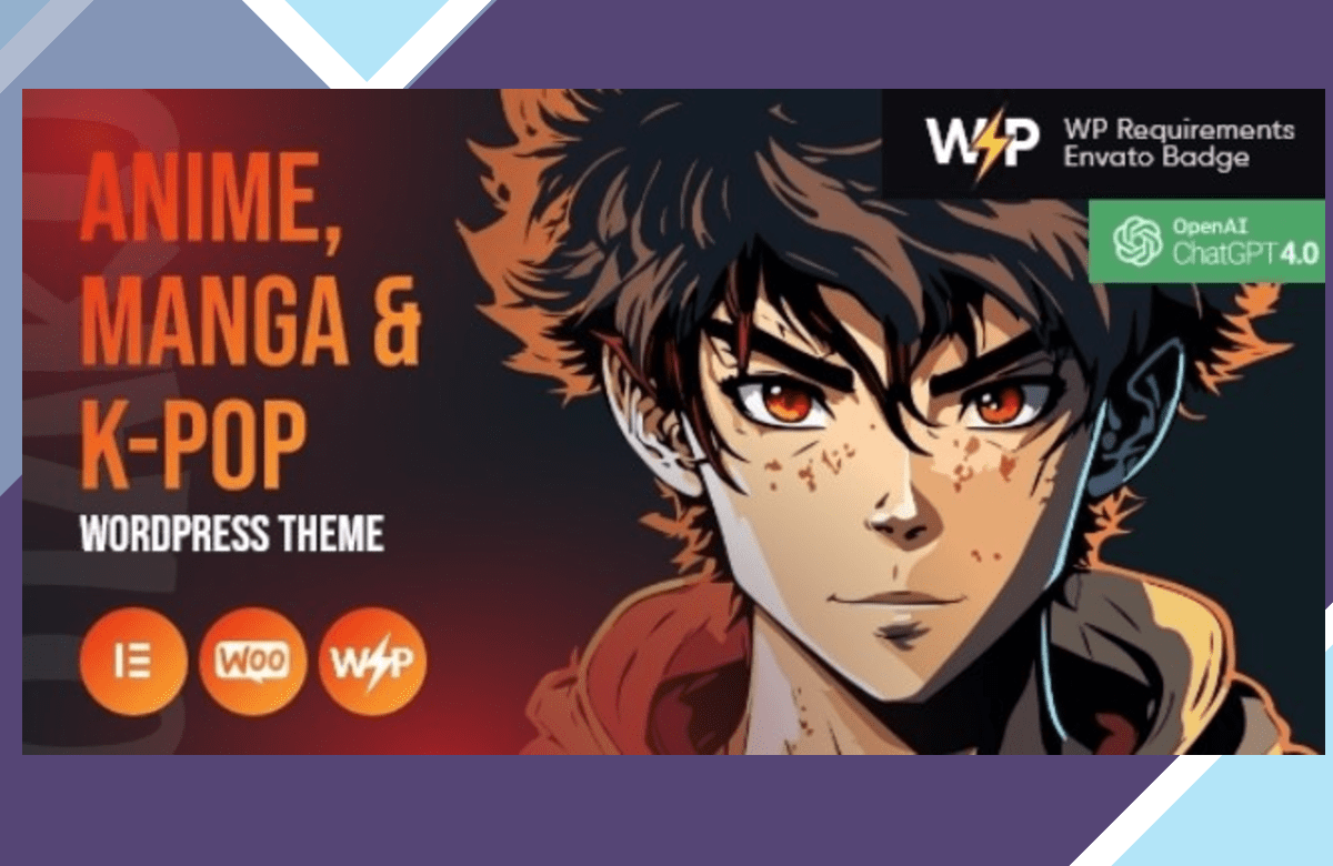 Otaku – Anime, Manga and K-Pop WordPress Theme screenshot