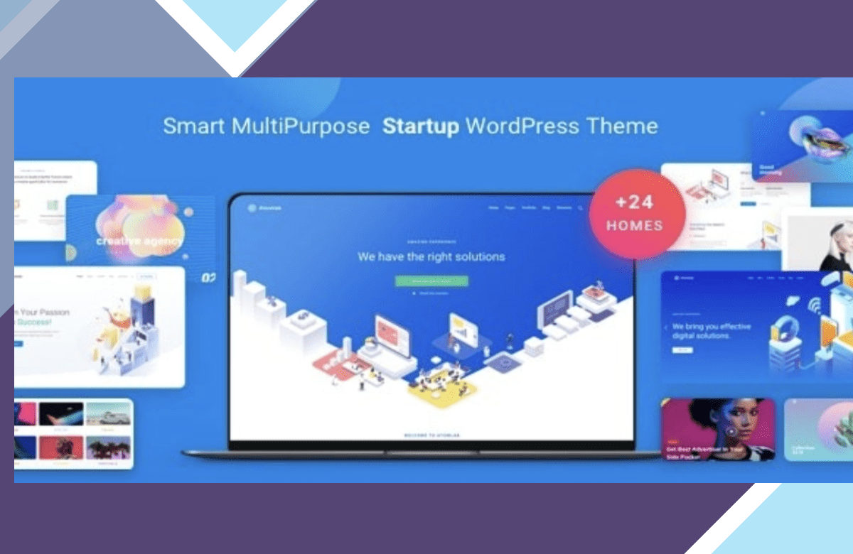 Atomlab – Startup Landing Page WordPress Theme screenshot