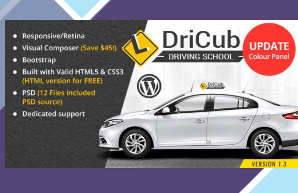 DriCub – Driving School WordPress Theme screenshot