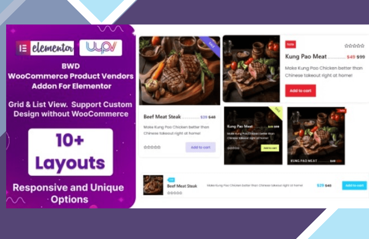 BWD WooCommerce Product Vendors Addon For Elementor screenshot