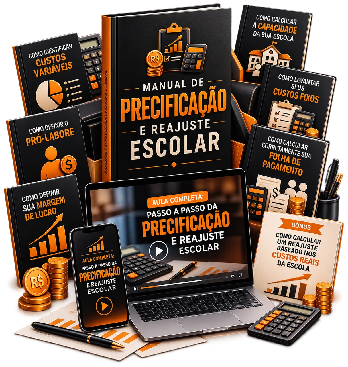 Mockup do produto para criação de posts escolares