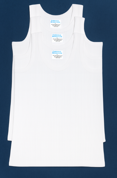 3 in 1 Cardinal Kings club White Vests