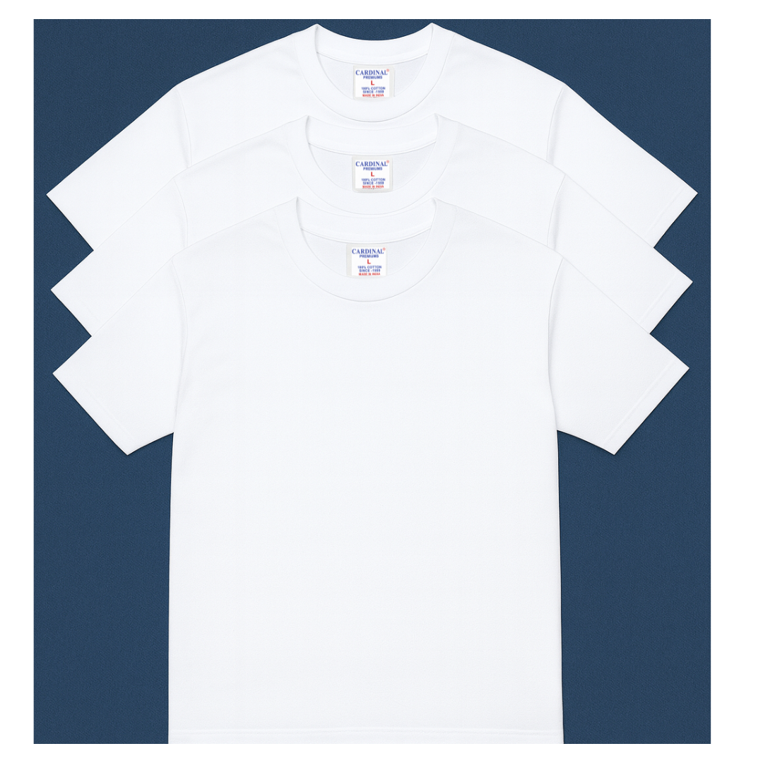 3 in 1 Cardinal Premiums White T-Shirt