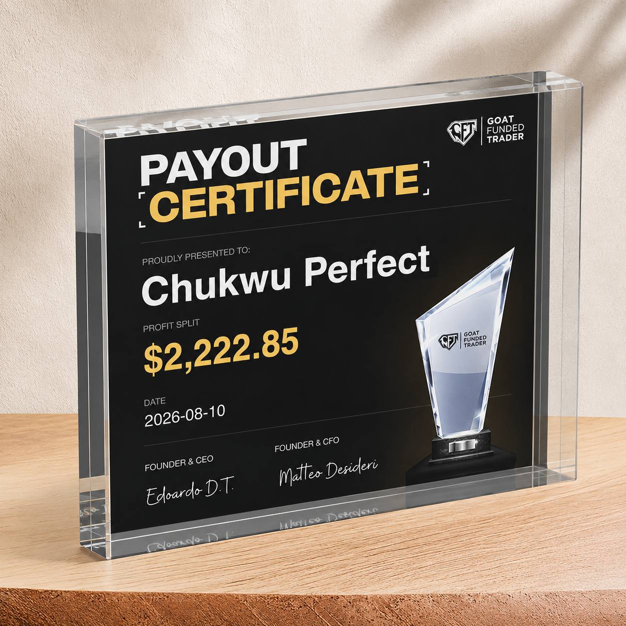 Funded student payout