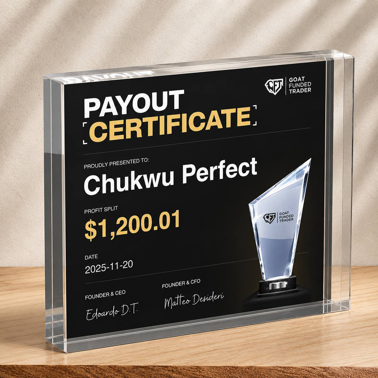 Funded student payout