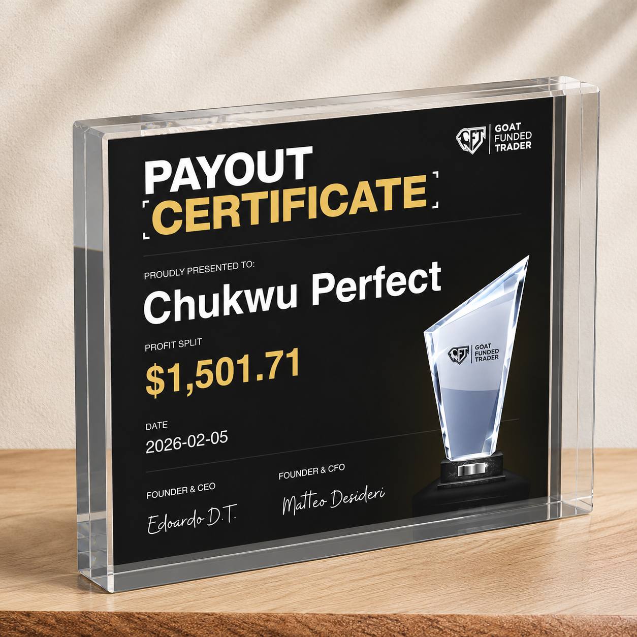 Funded student payout