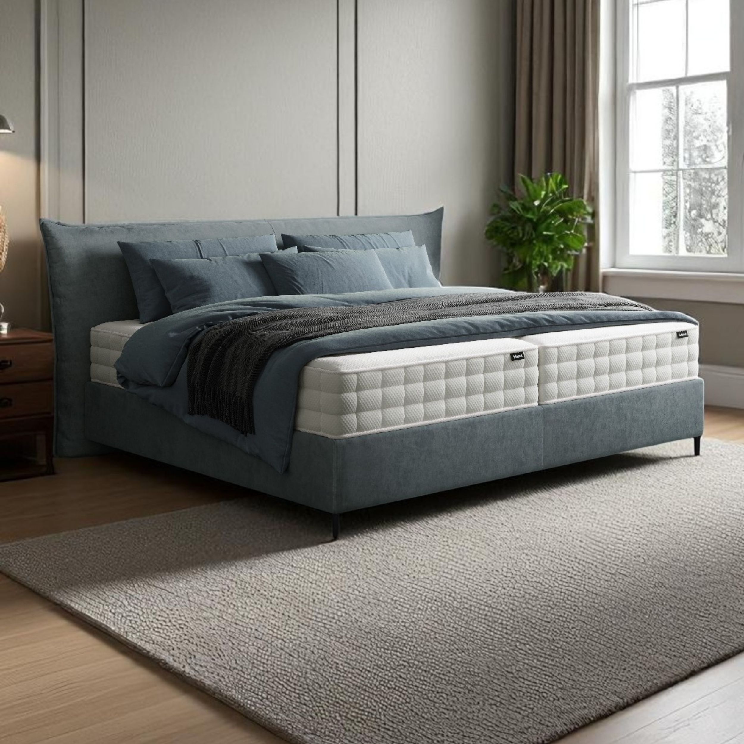 Mozart Bett in Blau | Konfigurierbar in vielen Farben & Blautönen