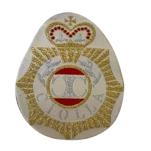 Fancy Laser Cut Woven Badge