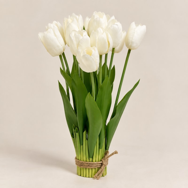 FLOR TULIPANES BLANCO 