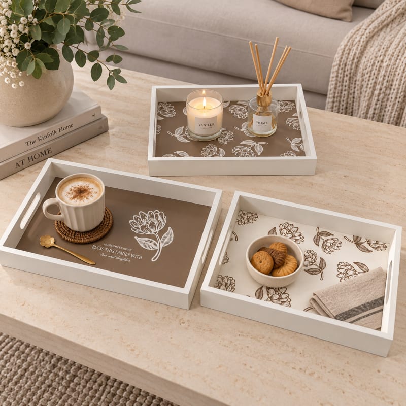 SET DE 3 BANDEJAS DECO