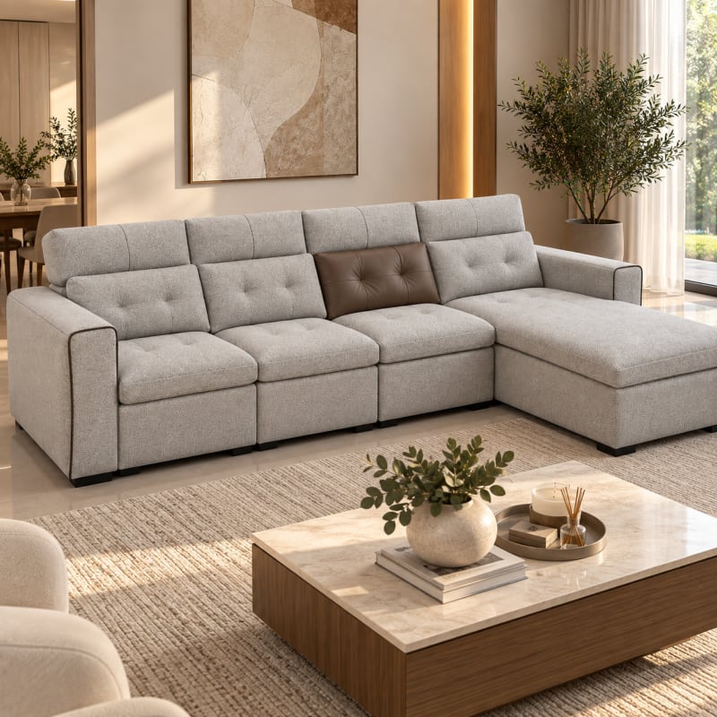 SOFÁ CON CHAISE 
