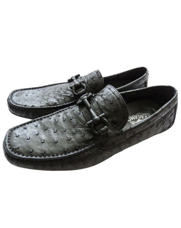 Ferragamo Ostrich Leather Shoes