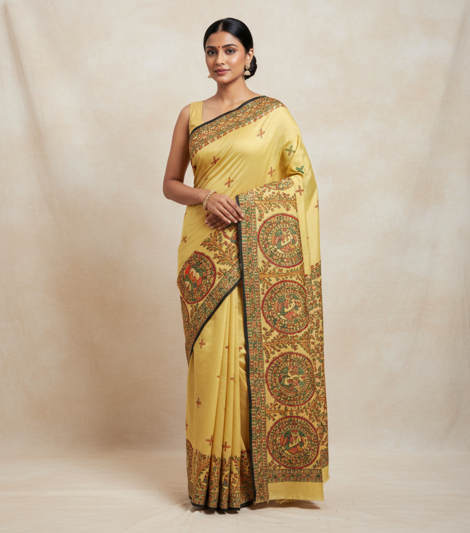 Prakriti Vihangam Madhubani Saree view 2