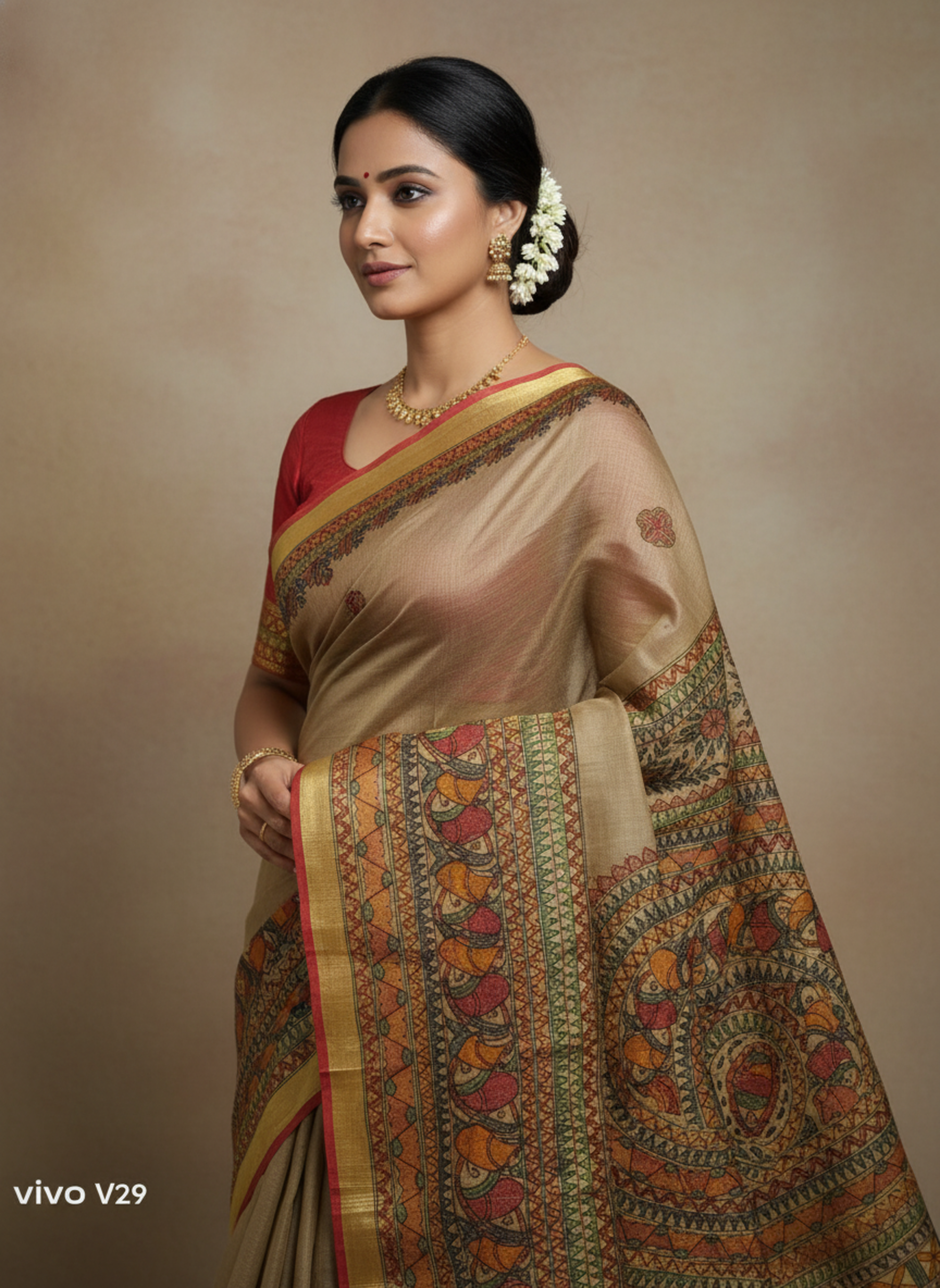 Mithila Matsya Chakra Saree view 5