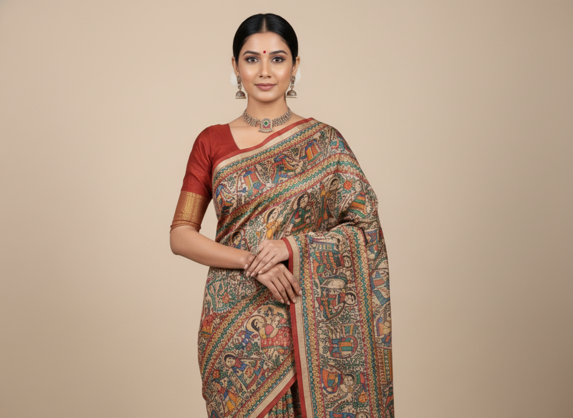 Mithila Devi Chitrakala Saree view 5