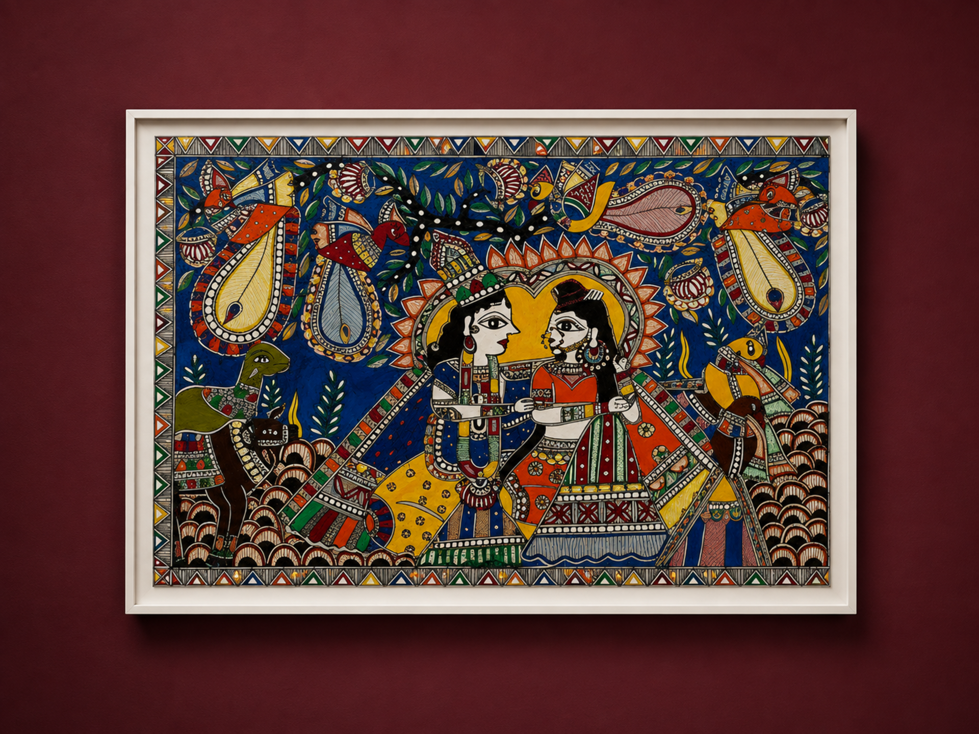 Eternal Love: Mithila's Vibrant Embrace