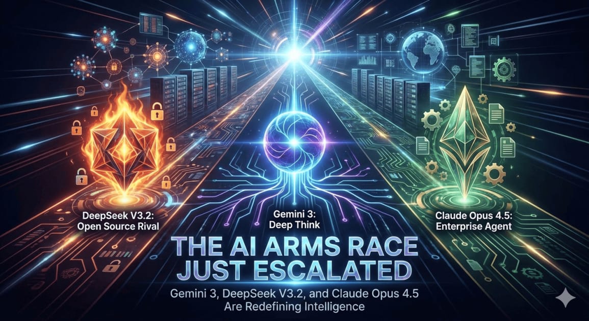 The AI Arms Race Just Escalated: Gemini 3, DeepSeek V3.2, and Claude Opus 4.5 Are Redefining Intelligence