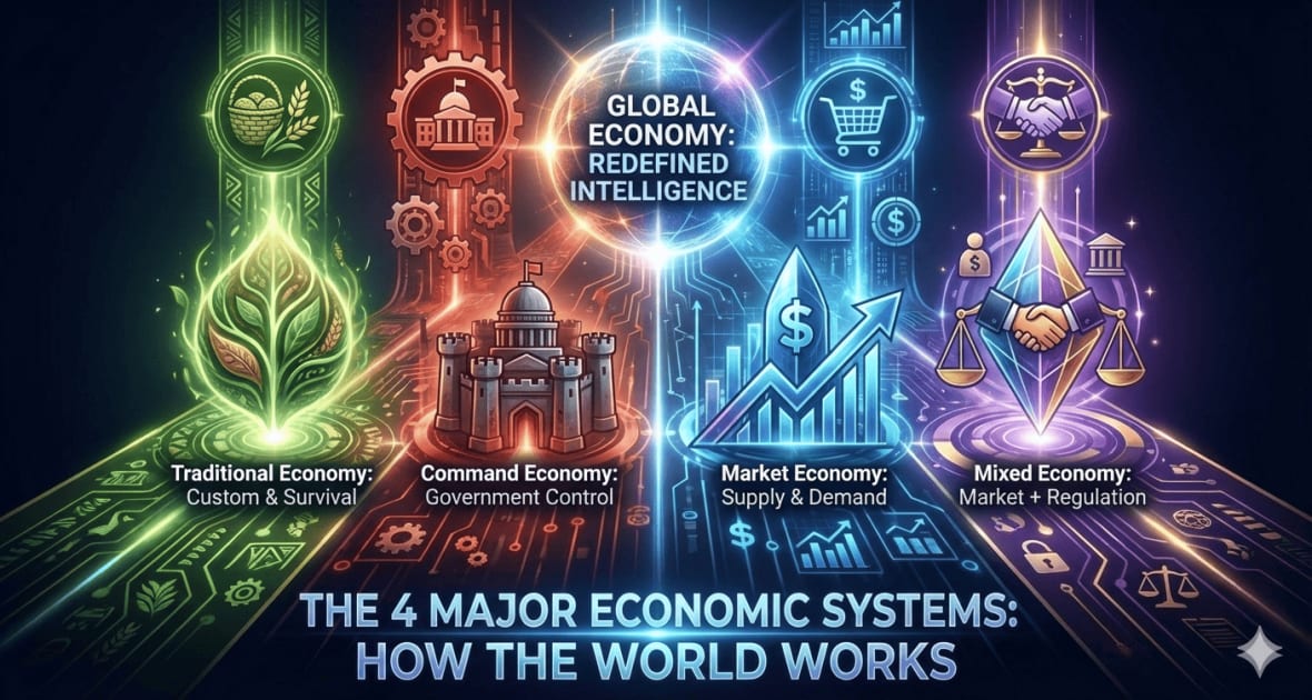 How the World’s Economies Really Work: The 4 Major Economic Systems Explained Simply