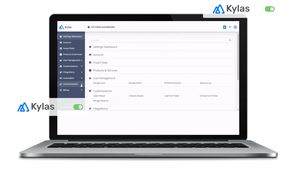 Kylas CRM and Sendgun Cloud Communication Integration