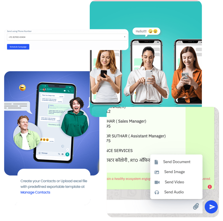 Sendgun WhatsApp CRM Dashboard Interface