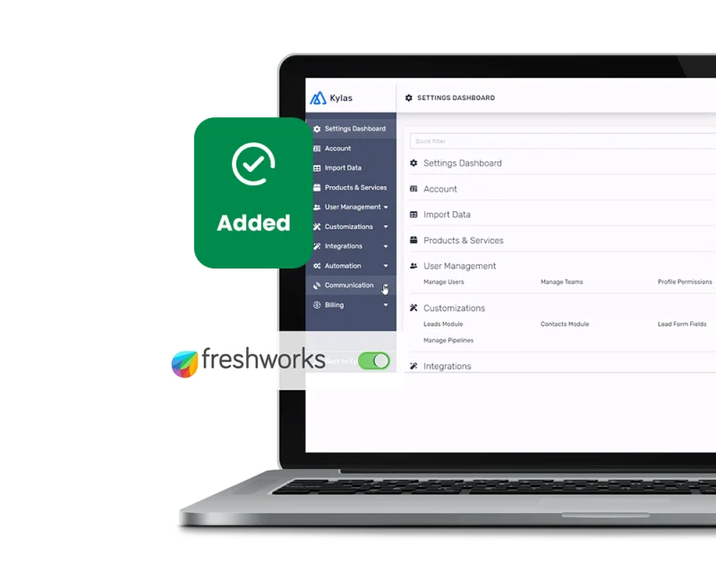 Enable Freshworks Integration from Sendgun Dashboard