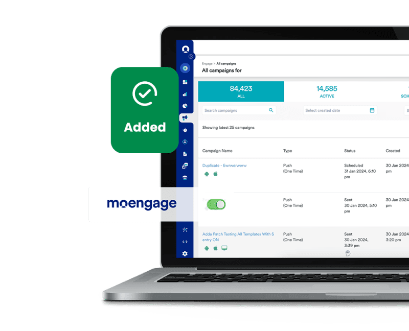MoEngage and Sendgun API configuration