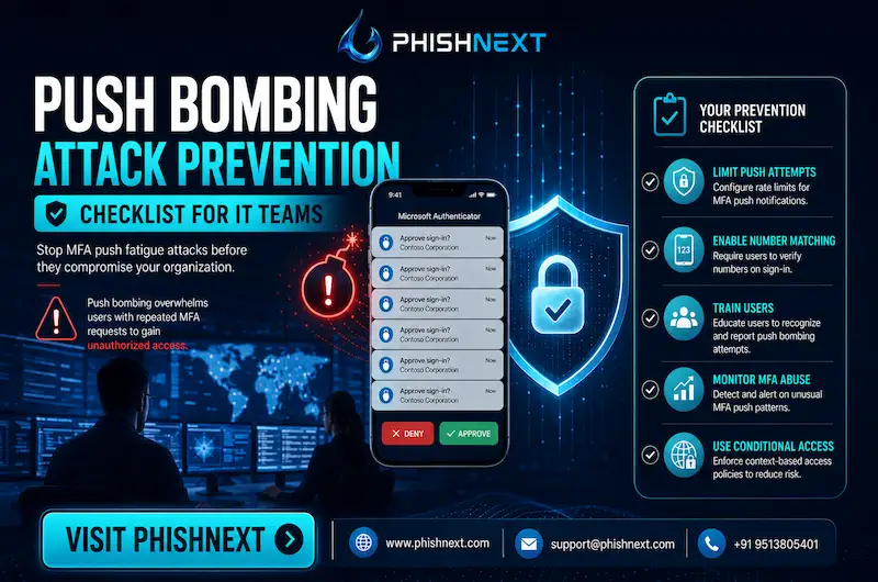 Push Bombing Attack Prevention Checklist for IT Teams