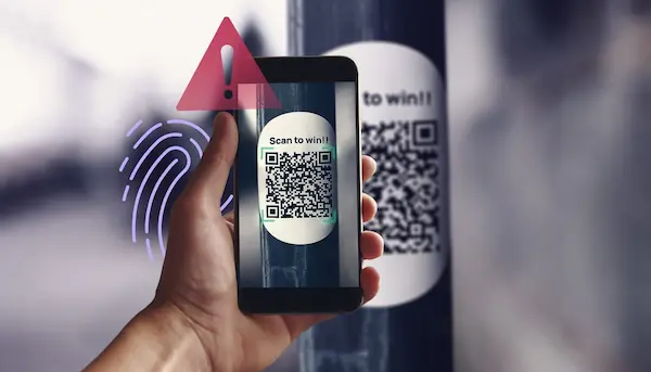 image shows QR Code phishing Attack