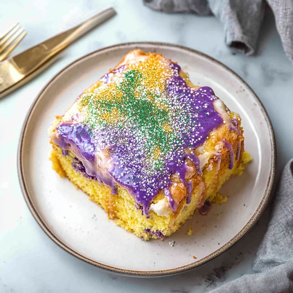 King Cake Poke Cake: Indulgent Flavor Explosion