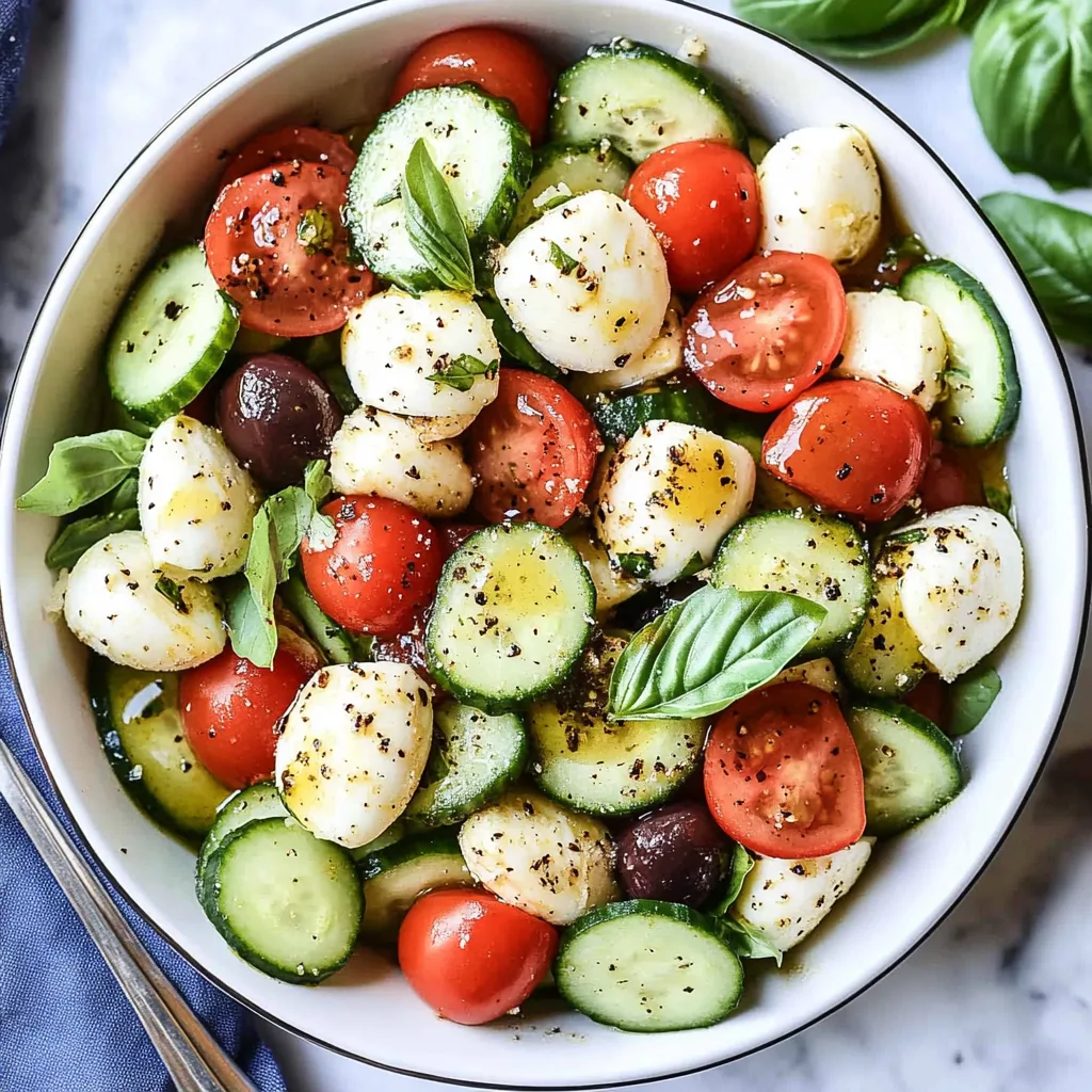 Fresh Cucumber Caprese Salad: Refreshingly Delicious Twist