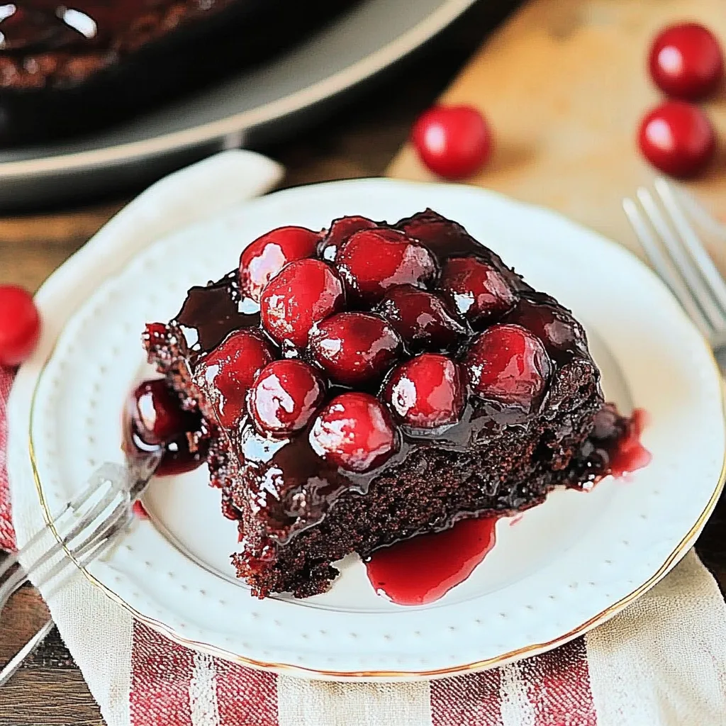 Chocolate Cherry Upside-Down Cake: Decadent Delight Awaits