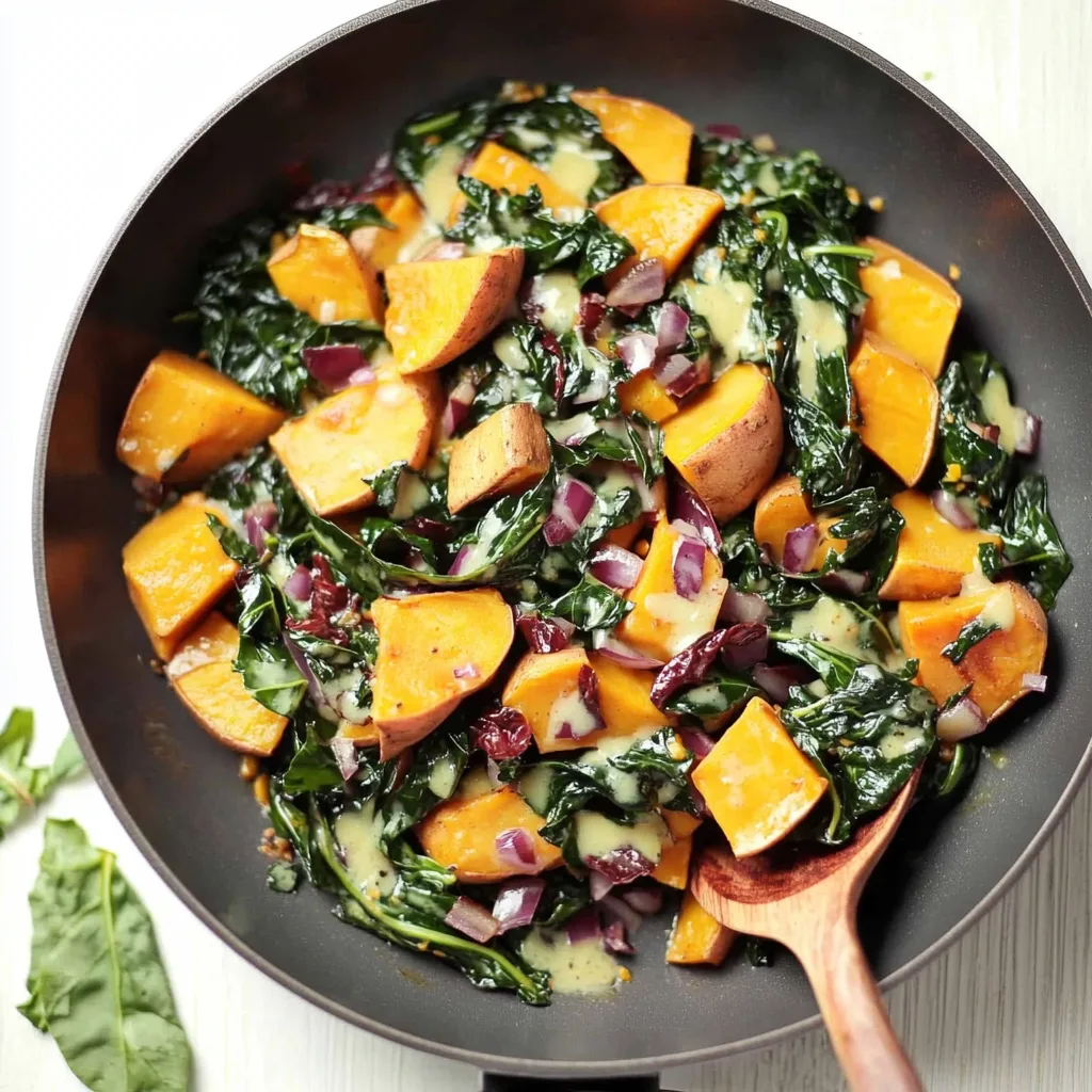 Sweet Potatoes and Swiss Chard Sauté: Flavorful Delight