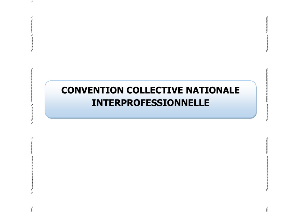 SENEGAL - Convention collective nationale interprofessionnelle