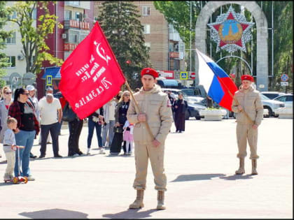 Митинг на площади Победы Волгодонска в честь 79 годовщины Победы Советского народа в Великой Отечественной войне