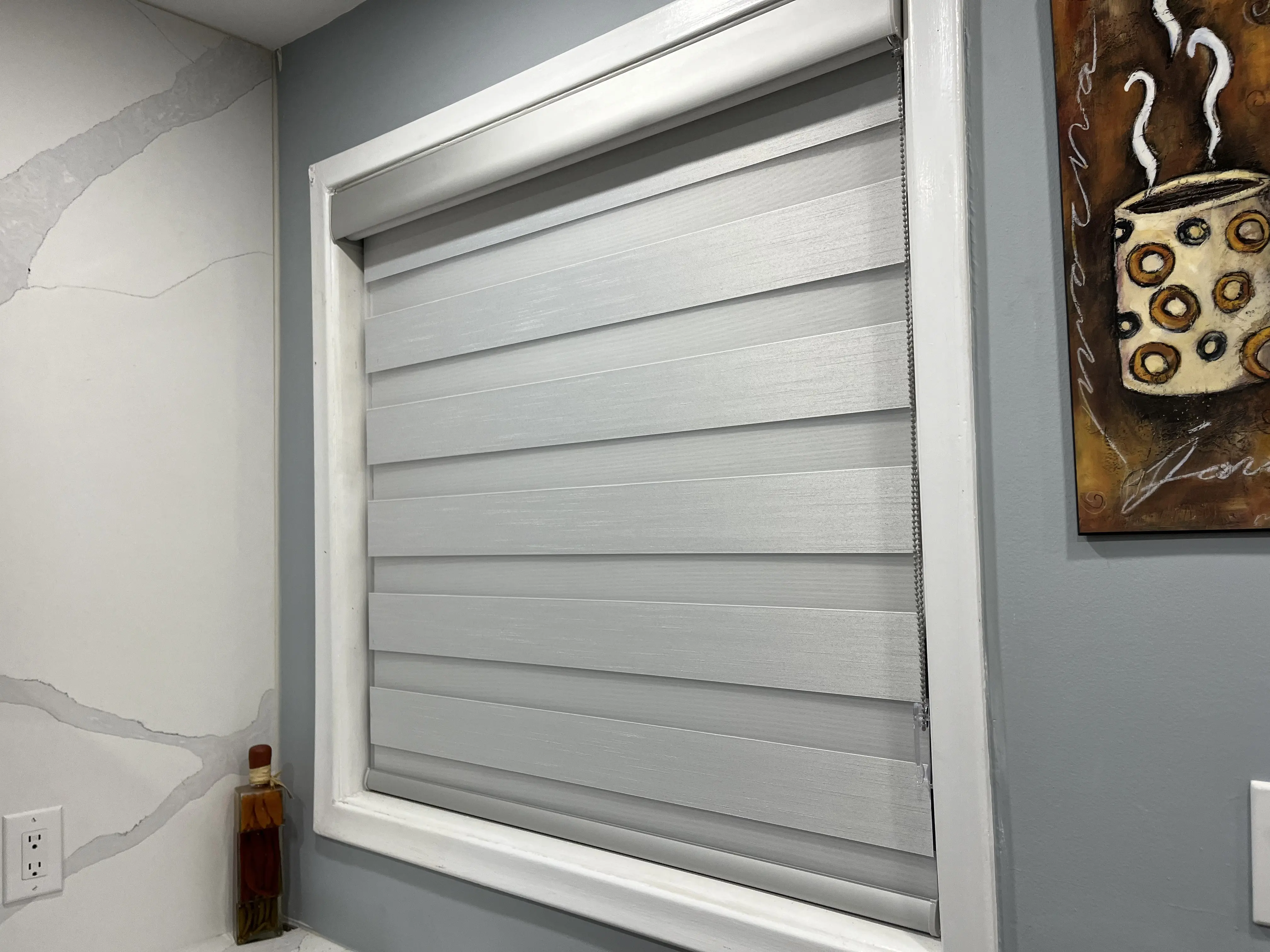 Pearl White Zebra Blinds