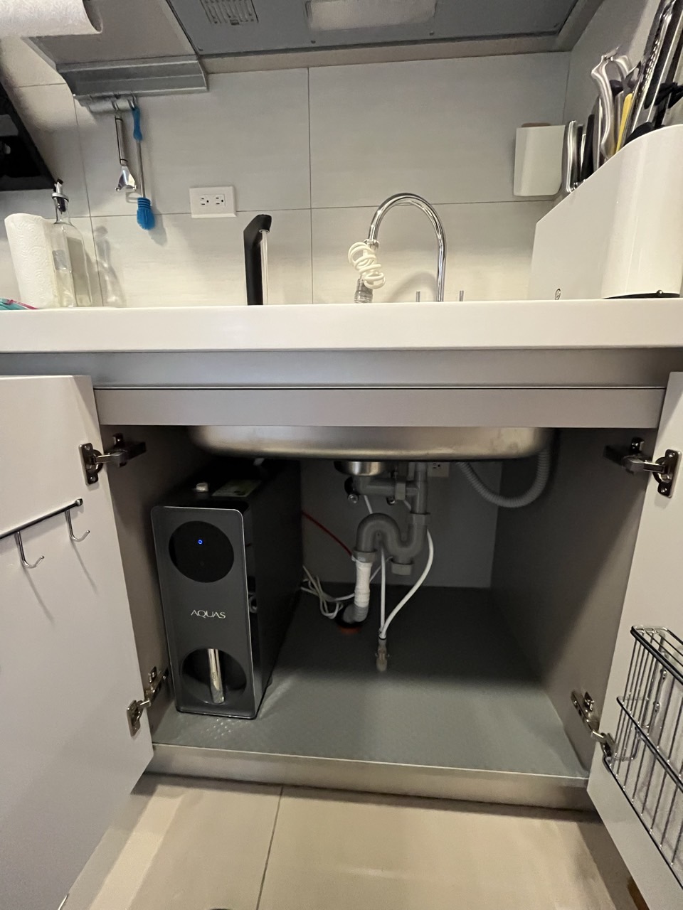 台中潭子區大富路一段 淨工坊AQUAS廚下飲水機 安裝完工實照