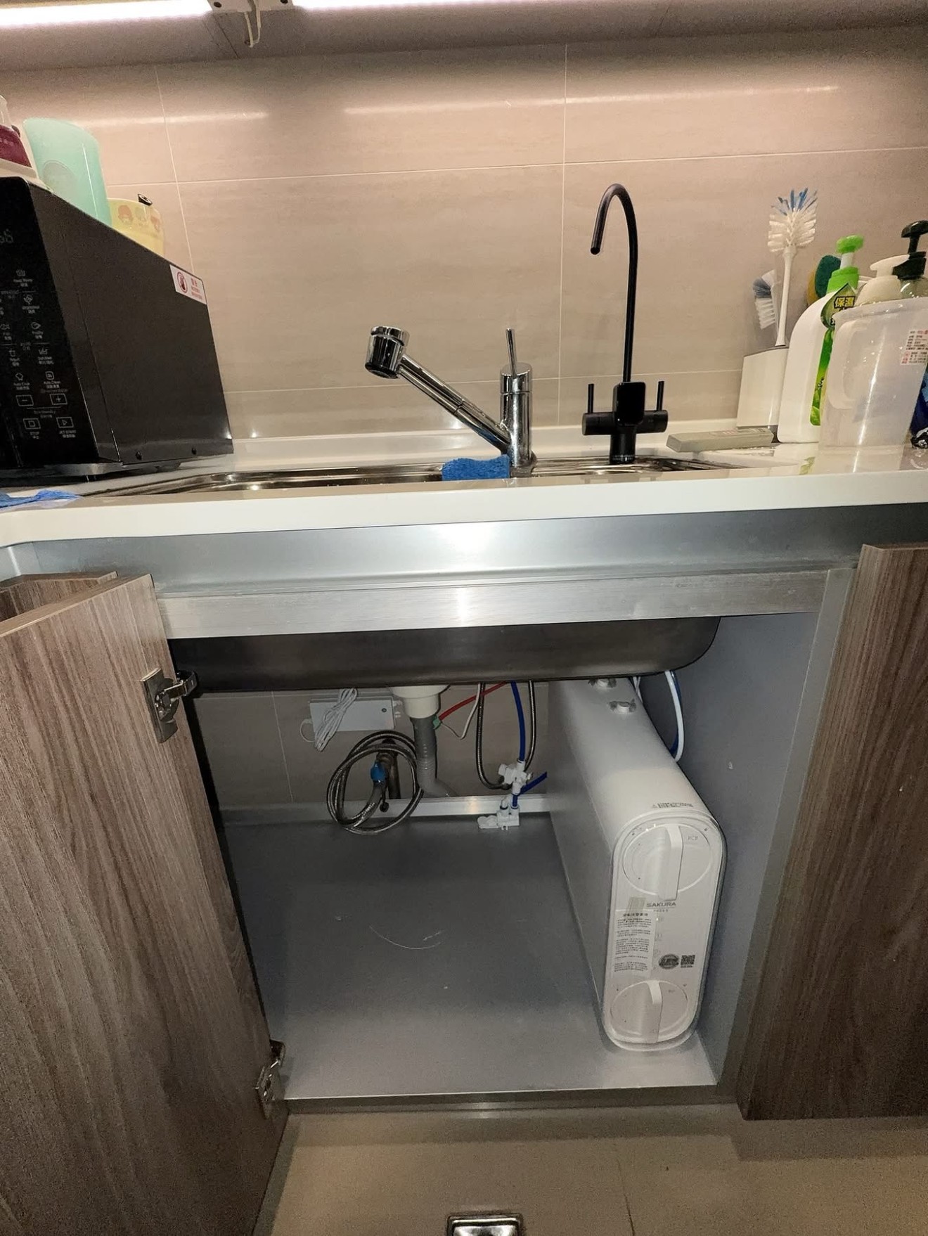 台北信義店 櫻花 RO 直輸淨水器廚下安裝完工實照