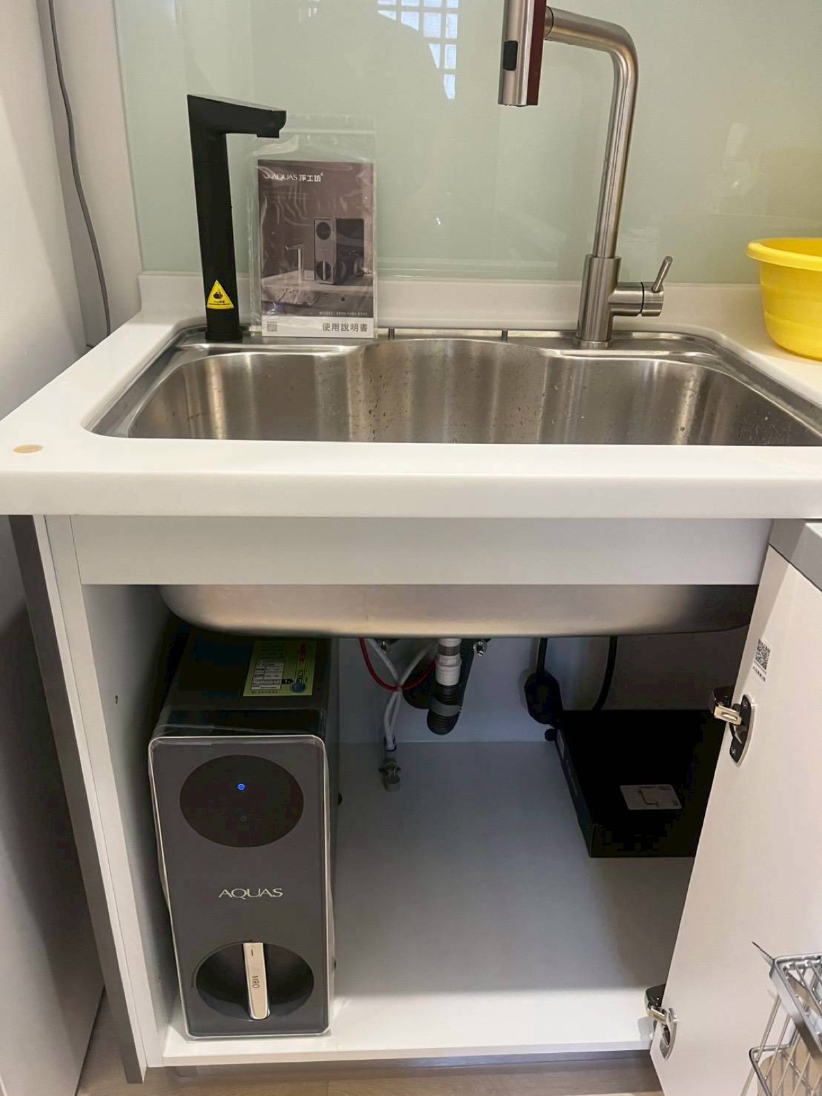 高雄大社中華路 淨工坊AQUAS廚下飲水機 瞬熱龍頭安裝完工實照