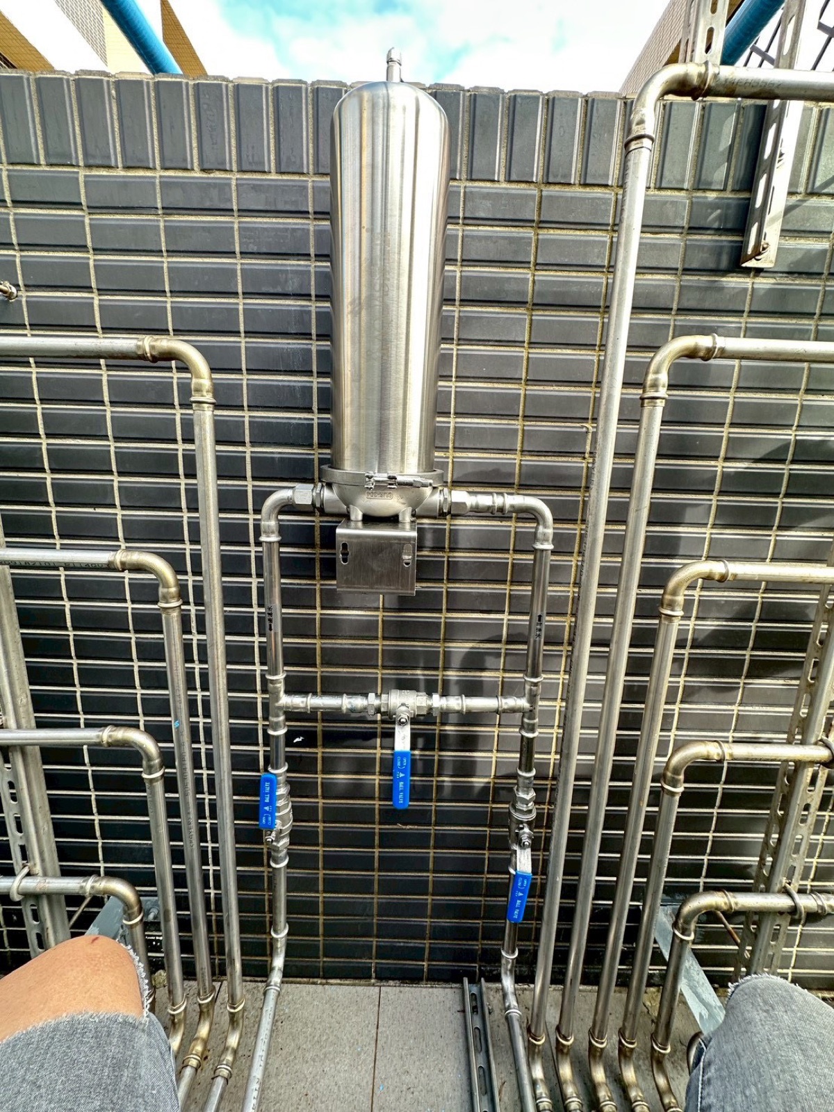 新北板橋文德路 全戶淨水過濾工程 不鏽鋼過濾器白鐵配管完工實照