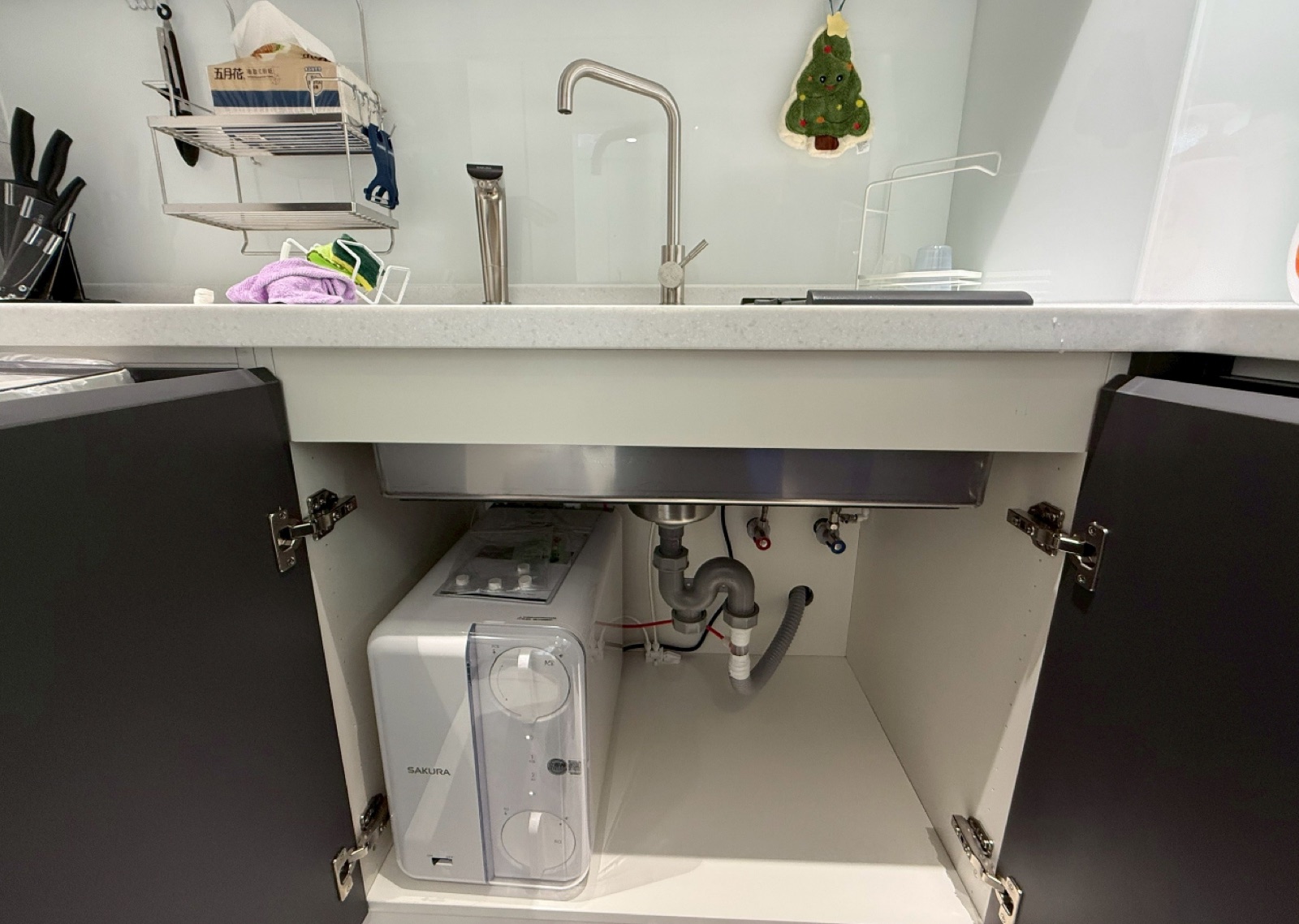 新北三重 櫻花廚下RO淨水器 瞬熱龍頭安裝完工實照