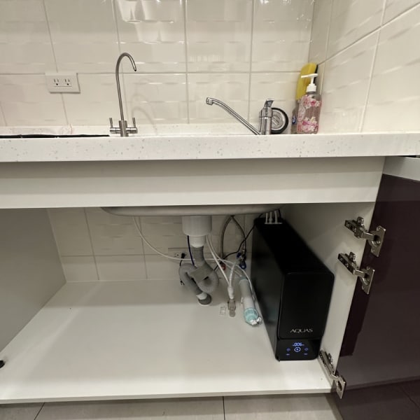 台中西區 淨工坊 AQUAS 廚下 RO 淨水機 安裝完工實照