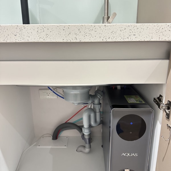 桃園楊梅 淨工坊 AQUAS 廚下 RO 淨水機 安裝完工實照