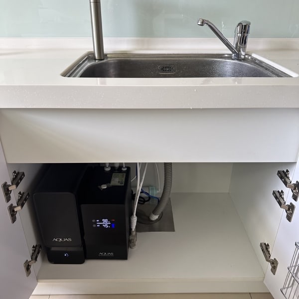 台中清水 淨工坊 AQUAS 廚下雙機 安裝完工實照