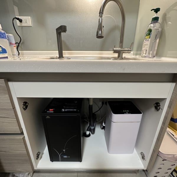 台中后里區 淨工坊 AQUAS 廚下飲水機＋Gleamous 安裝完工實照